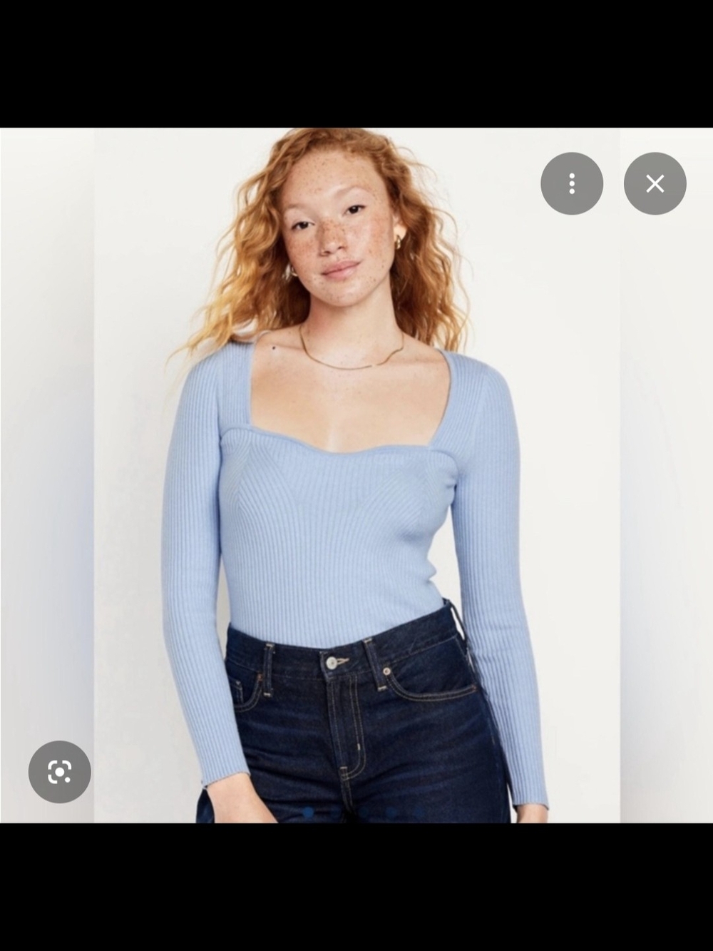 Old Navy Women's Tall Sweetheart Neckline Soft Fitted Pull Over Style Sweater